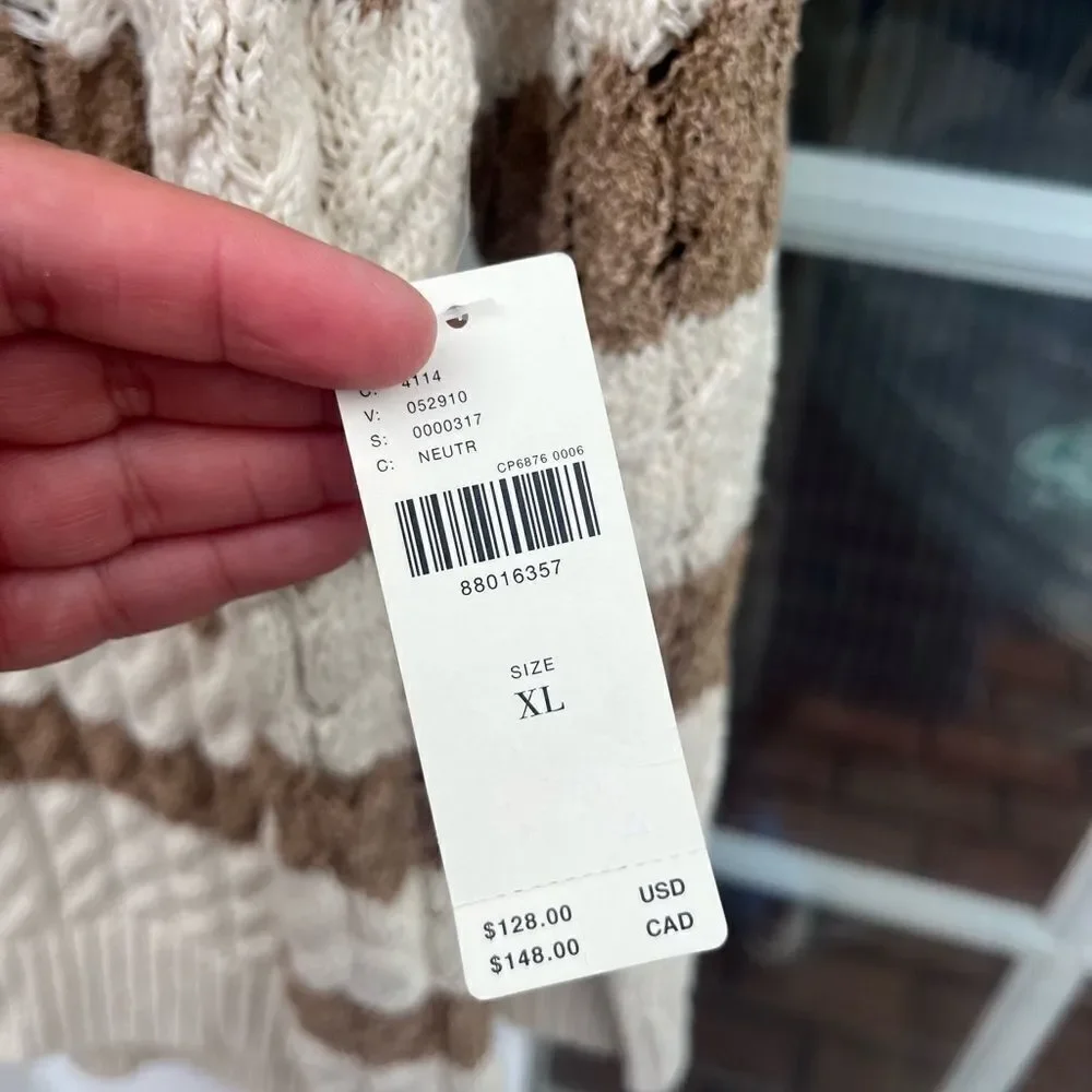Anthropologie Pilcro Longline Stitch Sweater NWT